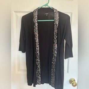Express Black Cardigan with Sequin Detail
